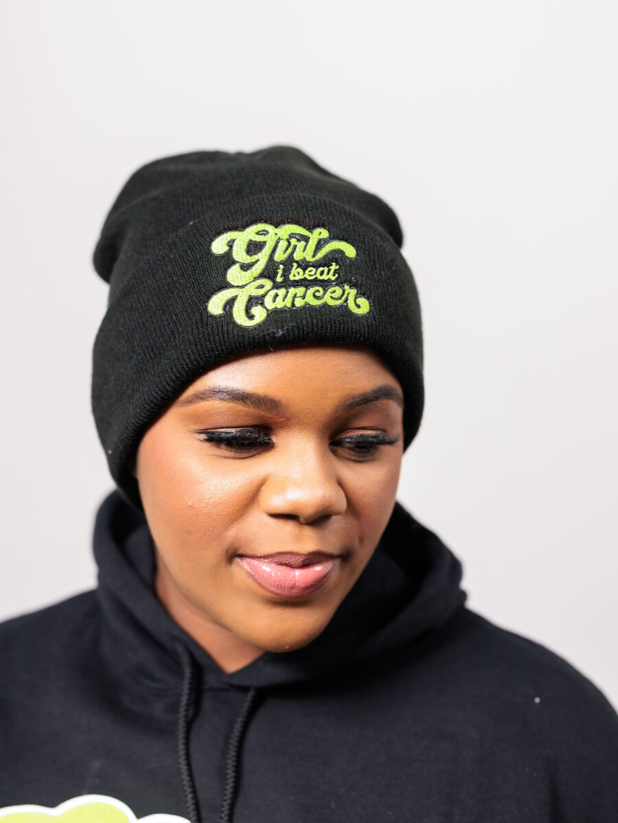 Girl I Got Cancer Silk Lined Beanies - Image 2